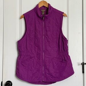 Bit & Bridle Purple Puffer Vest Size L
